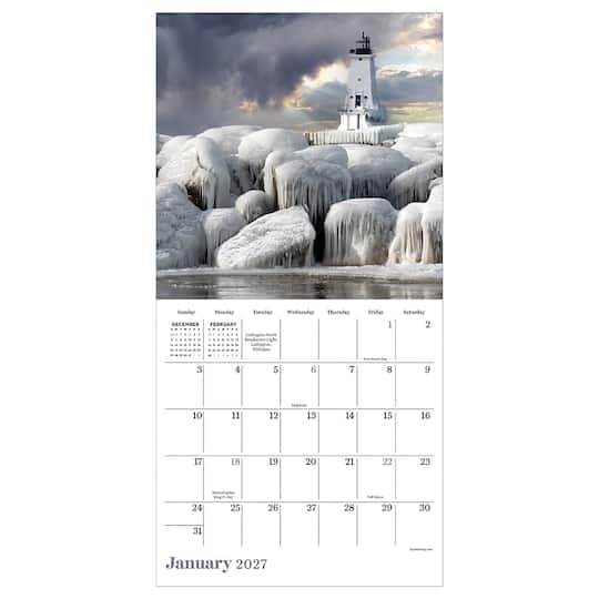 2027 Lighthouses Mini Calendar